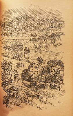 Капица П. В открытом море. Повесть о приключениях черноморцев / Рис. Н. Кочергина. М.-Л., 1946.